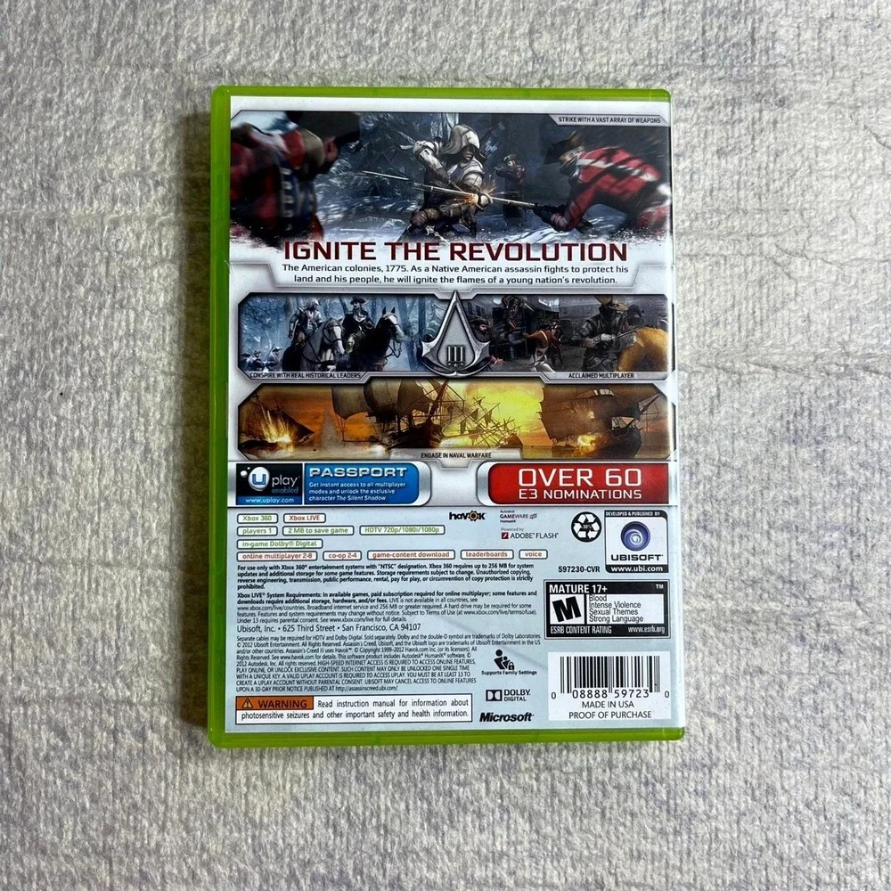 Assassin's‎ Creed III for Xbox 360